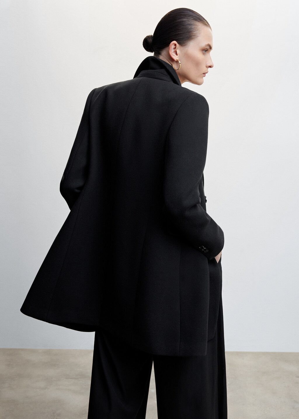 Mango wollmantel in wickel optik Clearance